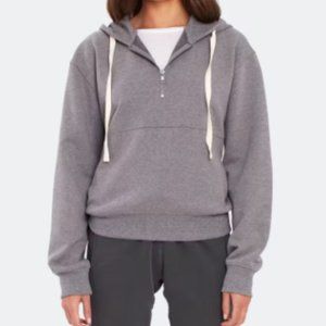 Richer Poorer, half zip fleece hoodie, black, XS